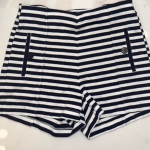 Ci Sono Shorts Black & White Stripe Pull-on Knit Size S
